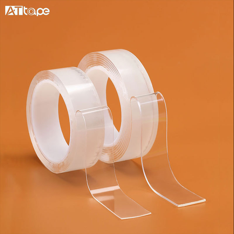 Custom Reusable Car Acrylic Foam Double Sided Adhesive Tape Strong Viscosity Self Adhesive Rug Transparent Magic Nano Tape