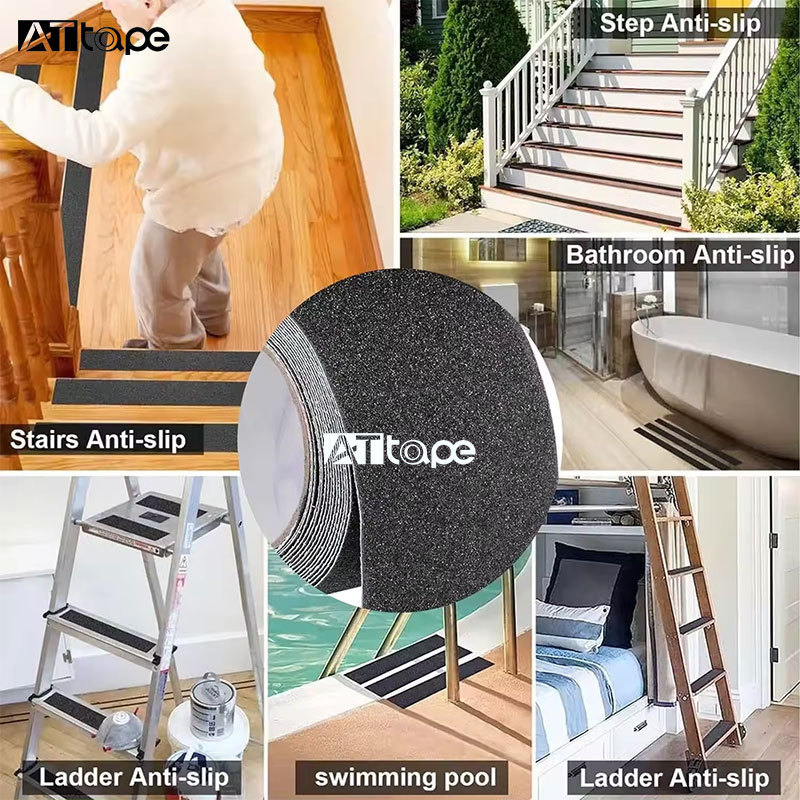 Anti Slip Tape Safety-Walk Tub and Shower Treads Non Skid Bath and Shower Indoor Tape for Wooden Steps Stairs