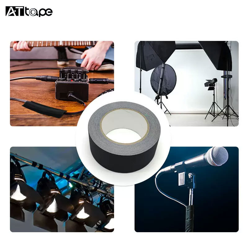 Hot Melt Heavy Strong Adhesive Waterproof Matt Duct Dance Floor Film Stage Gaffer Black Cloth Tape