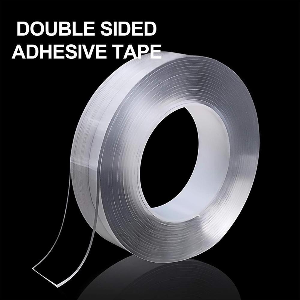 High sticky reusable washable removable double sided PU gel grip  nano tape