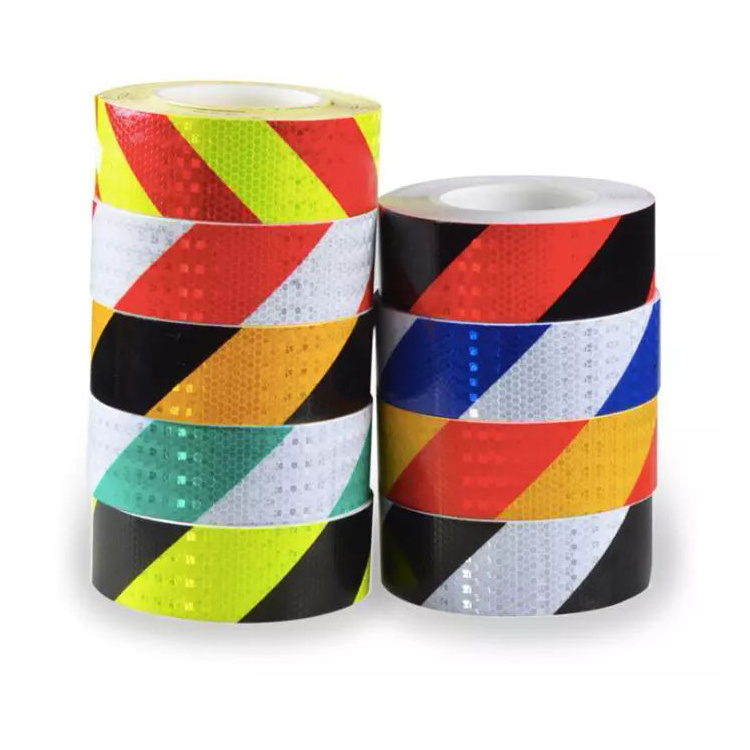 Waterproof Red And White Adhesive Safety Conspicuity Reflector Tape For Trailer Cars Trucks Outdoor Reflective Tape