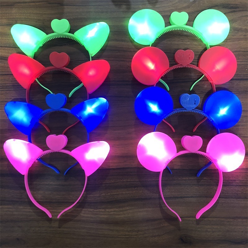 Directly Factory Headband Led Light Up Mouse Ear Led Party Headband