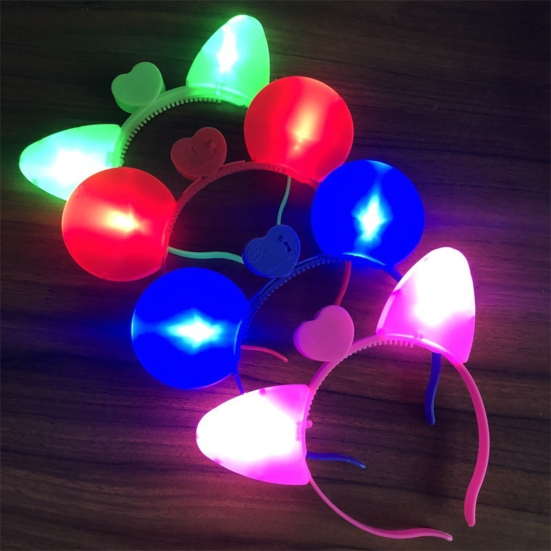 Directly Factory Headband Led Light Up Mouse Ear Led Party Headband