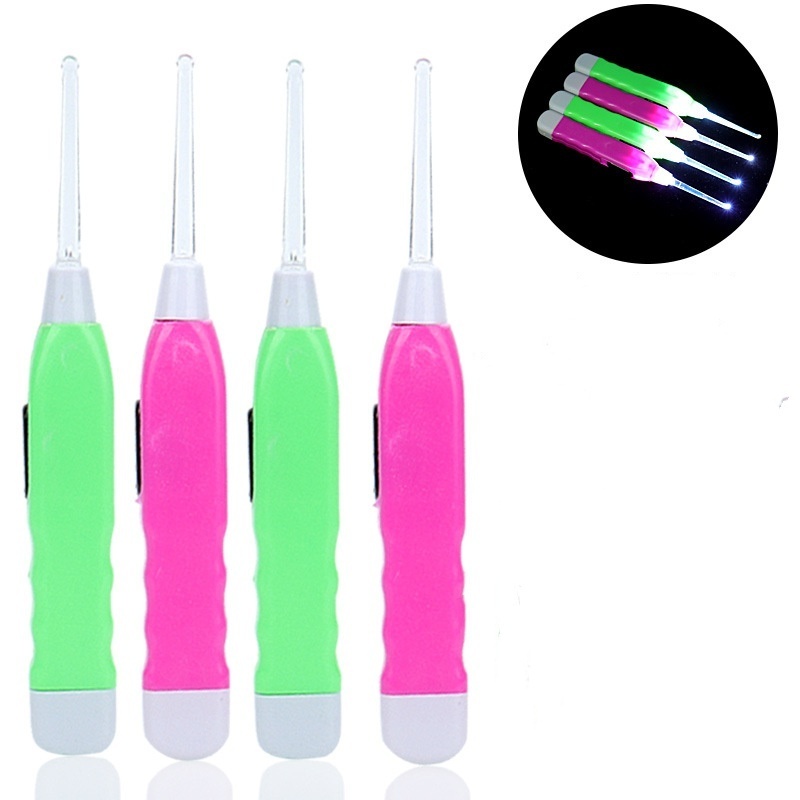 LED Light Flashlight Earpick Ear Wax Remover Removal Tweezer Earpick Cleaner Curette