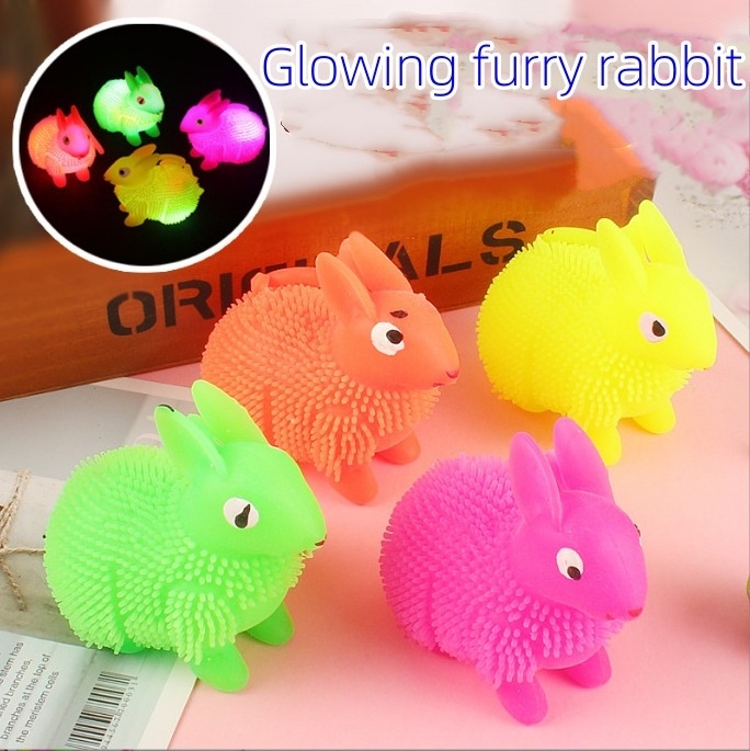 Hot selling Squeeze Stress Toys Tpr Hedgehog  Toys Colorful Glowing Smile Nose Puffer Balls for Kids