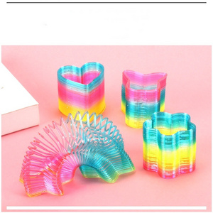 Multiple shapes plastic color hand playing spring Color Small Colorful Big Coil Toy Magic Spring