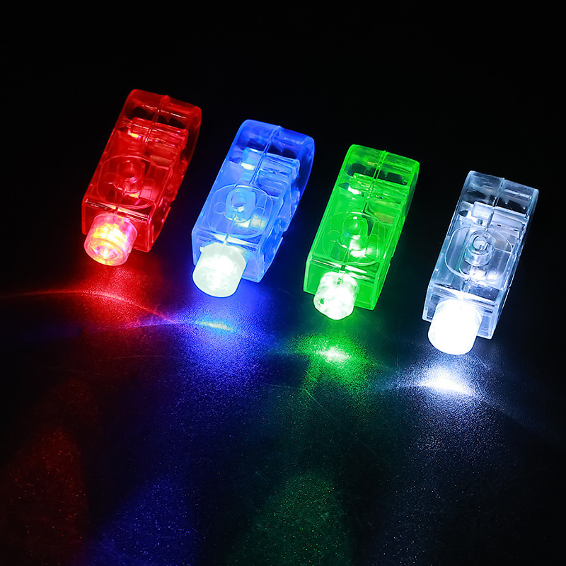 Glow in the Dark Party Supplies LED Finger Flashlight Light Up Finger Ring Toys LED Party Finger Lights for Kids