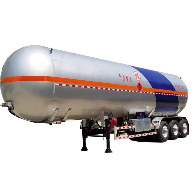 3 Axles Cooking Gas Transport LPG Tank Semi Truck Trailers Cylinder Transportation Trailer LNG Propane Delivery Trucks