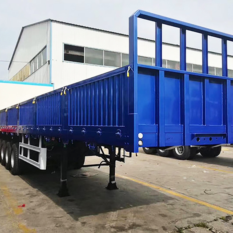 3 Axle 4 Axle Side Wall Truck Trailer Enclosed New Sidewall Fence Cargo Semi Trailer Side Wall Bulk Cargo Trailer