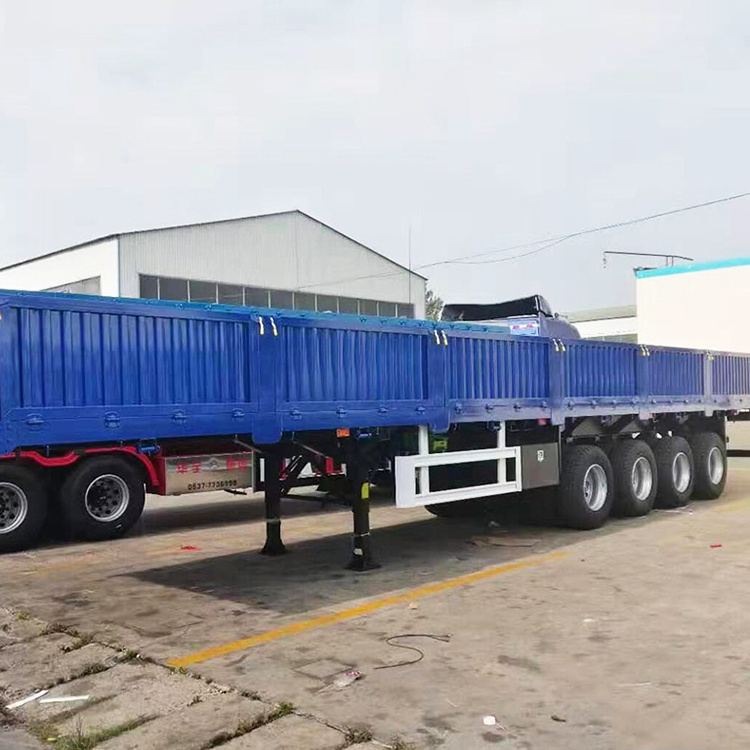 3 Axle 4 Axle Side Wall Truck Trailer Enclosed New Sidewall Fence Cargo Semi Trailer Side Wall Bulk Cargo Trailer