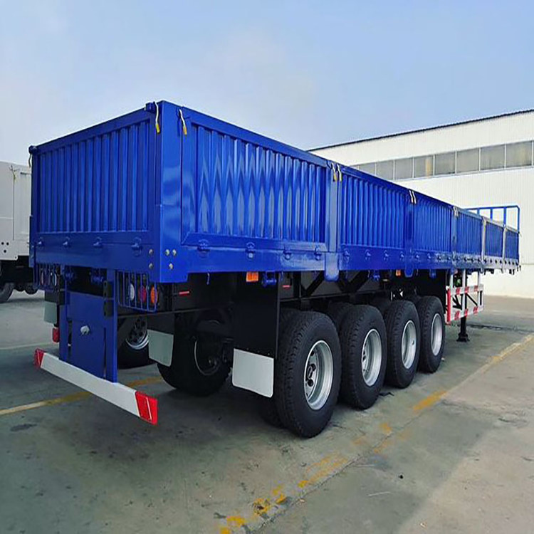 3 Axle 4 Axle Side Wall Truck Trailer Enclosed New Sidewall Fence Cargo Semi Trailer Side Wall Bulk Cargo Trailer