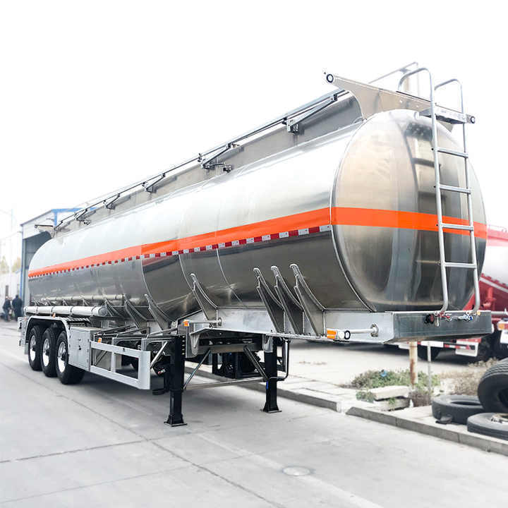 Factory New 42000l Diesel Gasoline Fuel Oil Truck Semi Trailer Aluminum Fuel Tanker Tank Trailer For Sale Fuel Tank Trailer