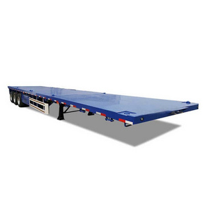 3 Axle 20FT Shipping Container Flatbed Semi Truck Bolster Trailers