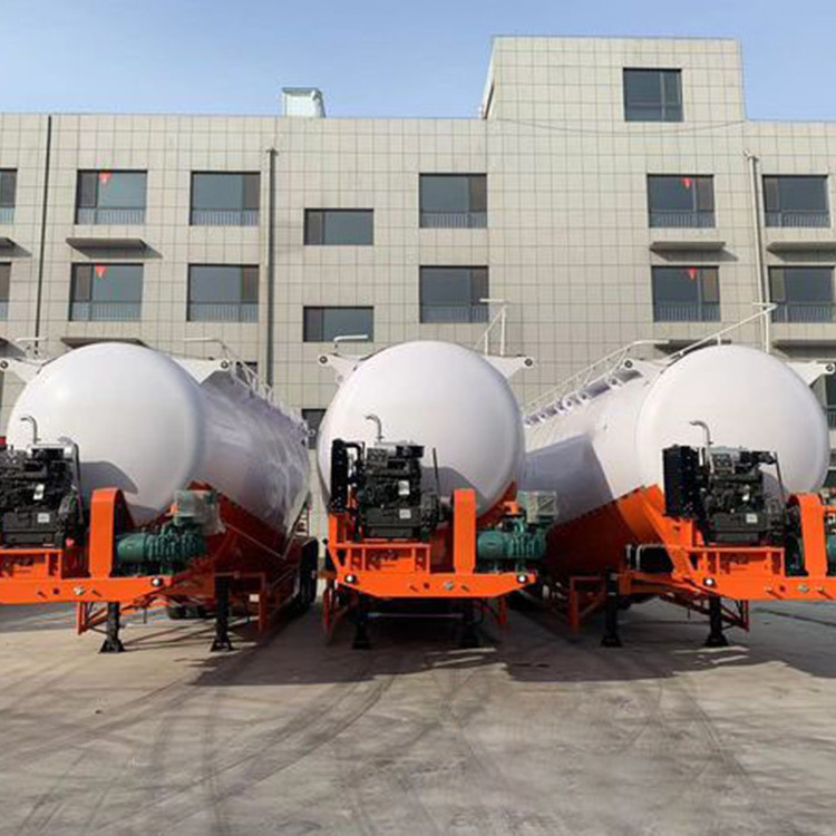 40 35cbm Cement Bulker Diesel Engine Dry Powdery Bulk Tank Semi Trailer For Sale