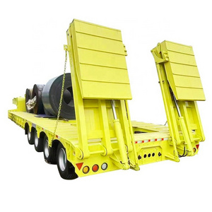 Factory Direct Selling New Heavy Duty Hydraulic 4 Axles Gooseneck Truck Transportation 80-100Tons Lowbed Machinery Semi Trailer