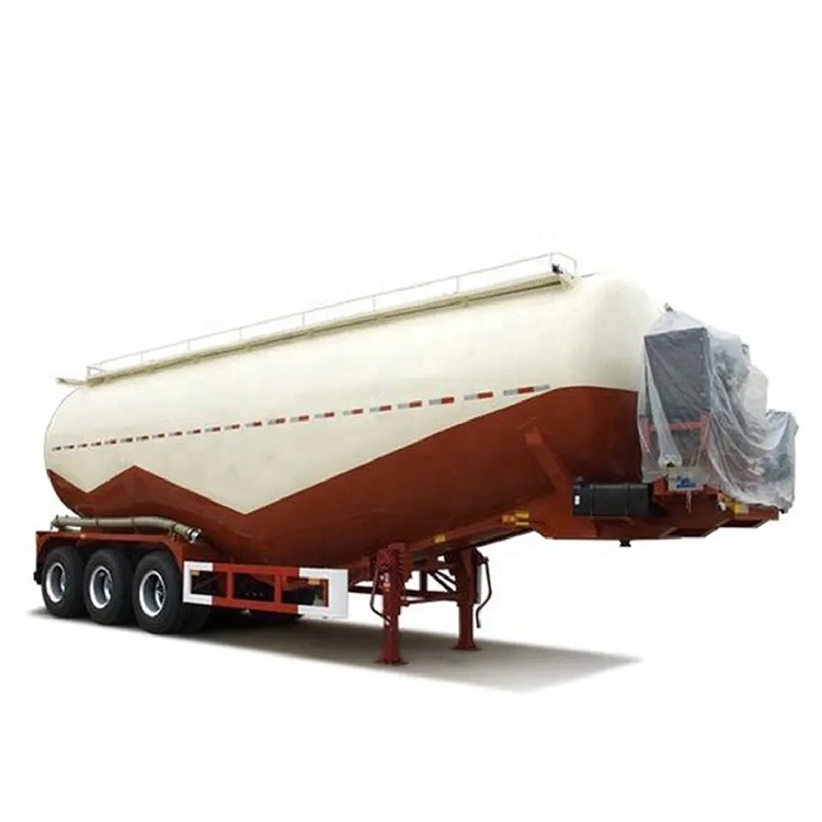 Factory New V-type powder Bulk Cement Tank Truck Trailer 40ton 50ton 60ton Steel Dry Cement Bulker Silo Tanker Semi Trailer