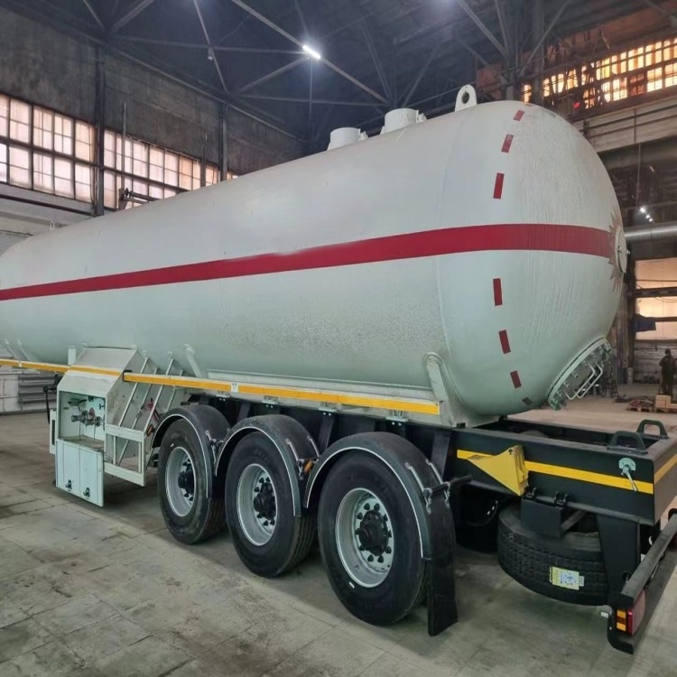 3 axle 50cbm CNG LNG fuel tank semi truck trailers gas lpg tanker trailer for sale