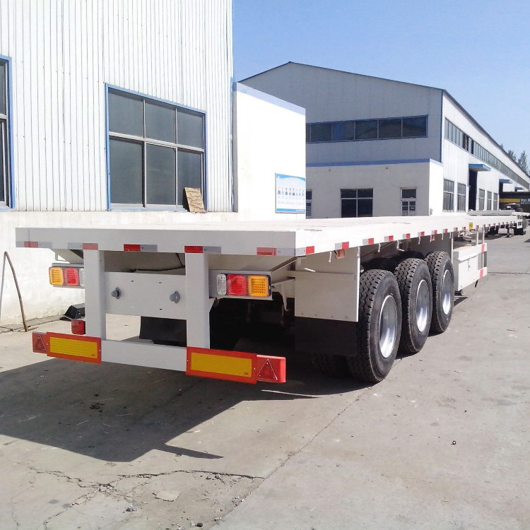 Best low price 30 40 ft flat bed body 3 axle flatbed semi trailer 40ft for container