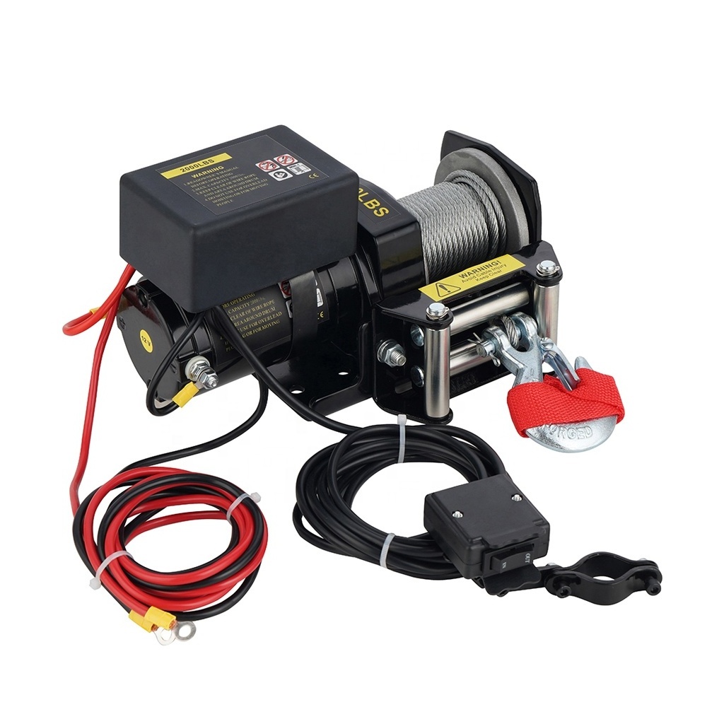 12v 2000lbs mini atv winch