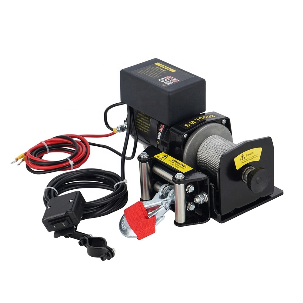 12v 2000lbs mini atv winch