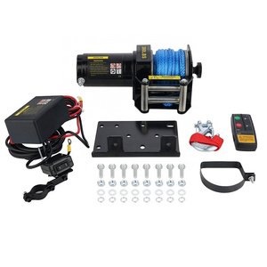 12v 2000lbs  atv winch with synthetic rope