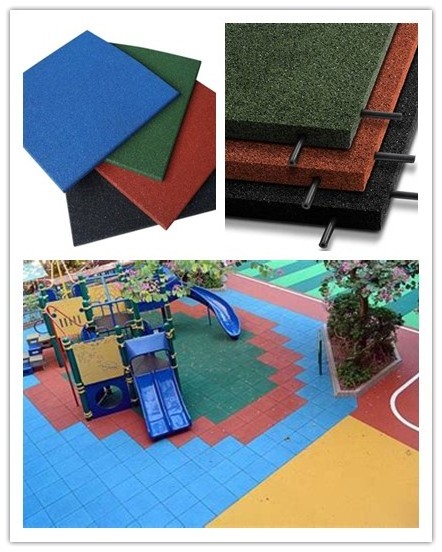 Playground Recycled Outdoor Rubber Patio Paver Tile flooring