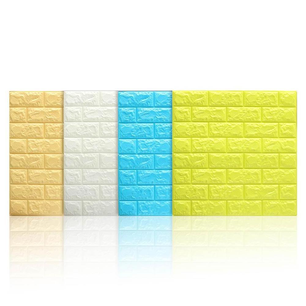 Colorful small size adhesive wall brick tile eco non toxic non smelling wallpaper foam tile