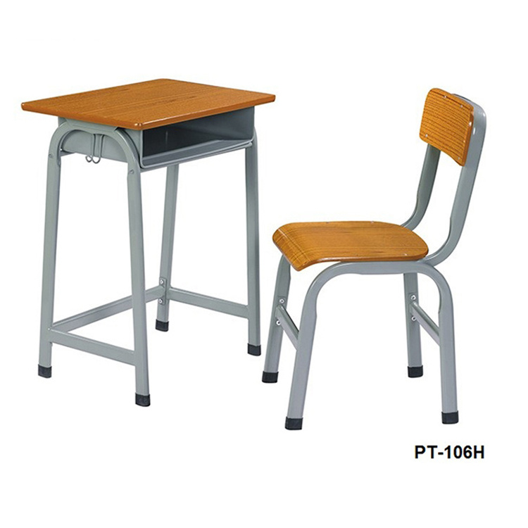 simple used classroom single study student desk table/ children school desk and chair set