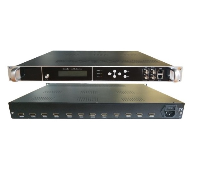 HD244-16 16 x HDM1 Input, HD MPEG4 modulator with 8 x DVBT carriers out, and IP in and out.