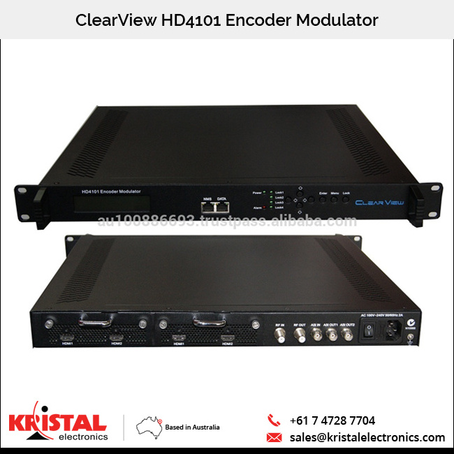 Clearview HD 4101 Encoder Modulator having 4 HDM1 inputs 1 ASI input