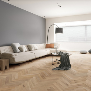 Herringbone European Oak pre-finished engineered parquet oak wood hardwood flooring 3mm