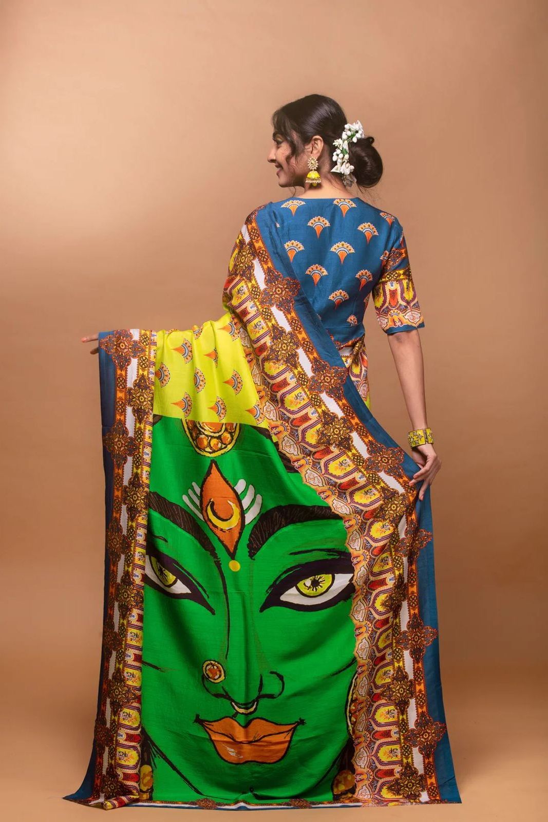 New Navratri Saree Launched Crepe Silk 5.50 MTR Saree With Digital Print On All Over The Saree