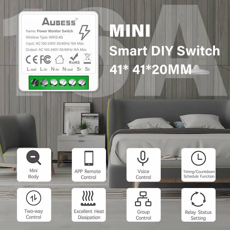 Factory Hot Sales Tuya Smart Wifi Relay Wall Yandex Alexa Google Home Switch With Best Quality