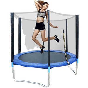 10FT Garden Trampoline Fitness PVC Spring Cover Padding Kids Trampoline with Safety Enclosure Net, Combo Bounce Jump Outdoor TUV