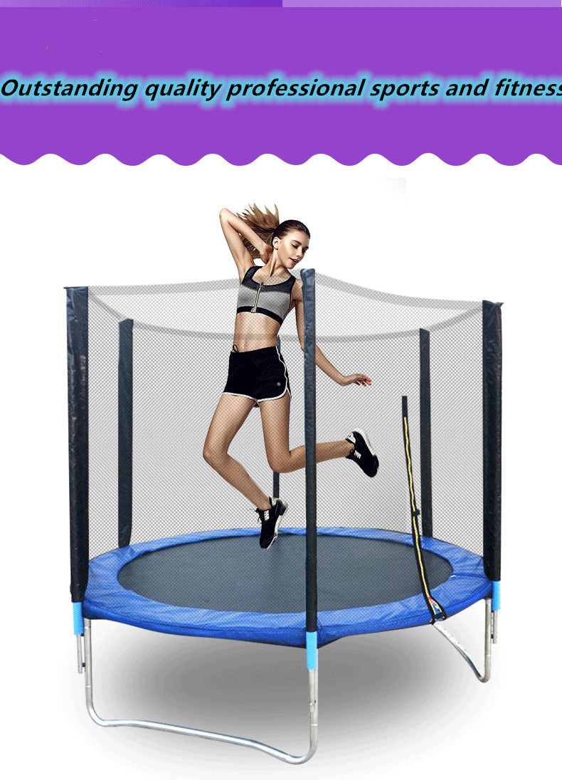 10FT Garden Trampoline Fitness PVC Spring Cover Padding Kids Trampoline with Safety Enclosure Net, Combo Bounce Jump Outdoor TUV