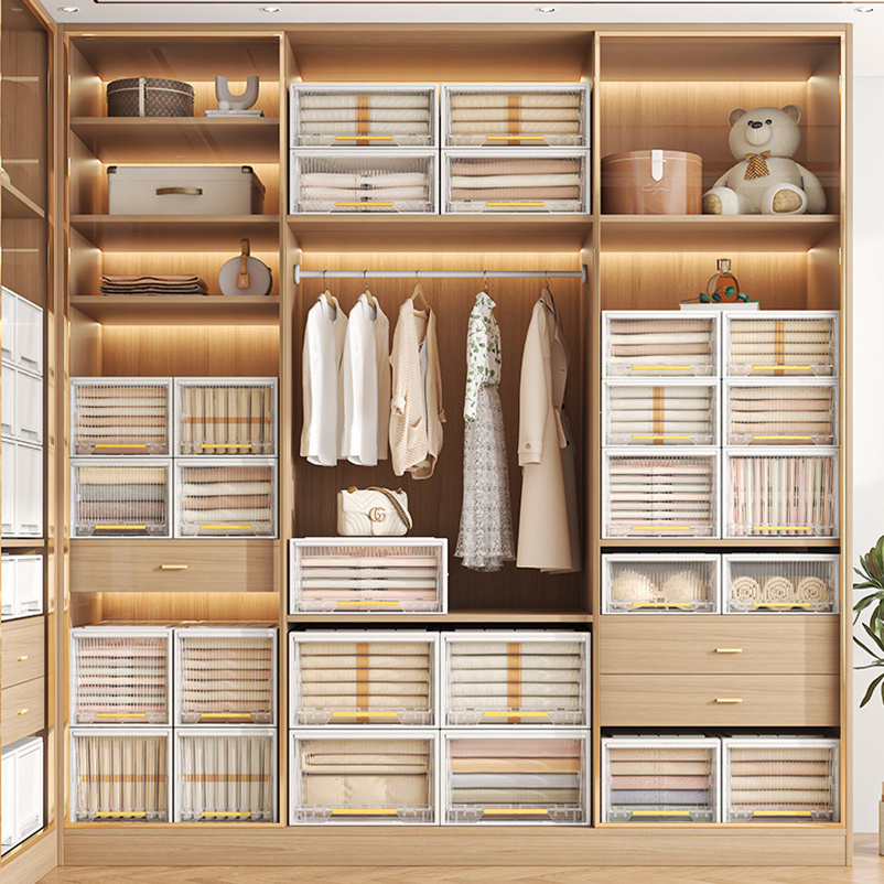 New Design Concept Fast Folding Storage Boxes & Bins Collapsible   Storage Organizer Beige Drawer Can Fold Save Space