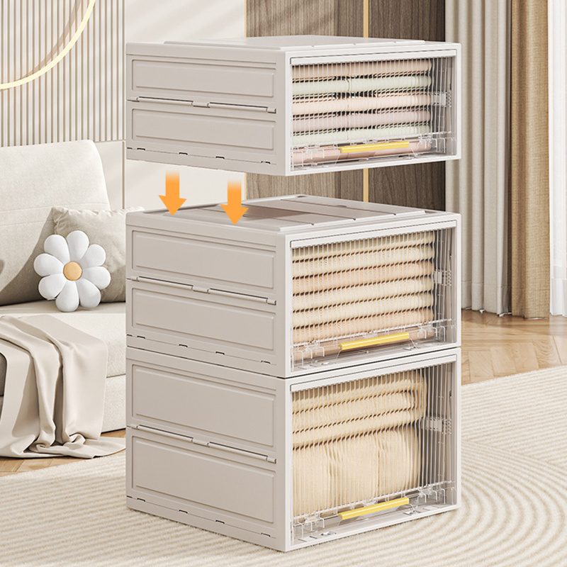 New Design Concept Storage Organizer Beige Drawer Can Fold Save Space Fast Folding Storage Boxes & Bins Collapsible