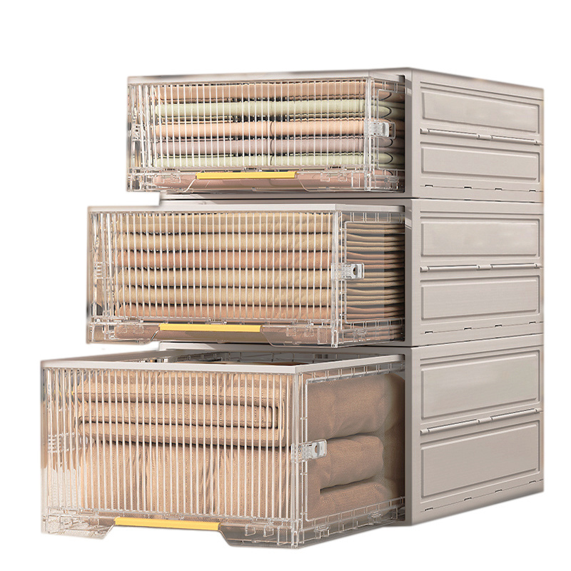 New Design Concept Storage Organizer Beige Drawer Can Fold Save Space Fast Folding Storage Boxes & Bins Collapsible