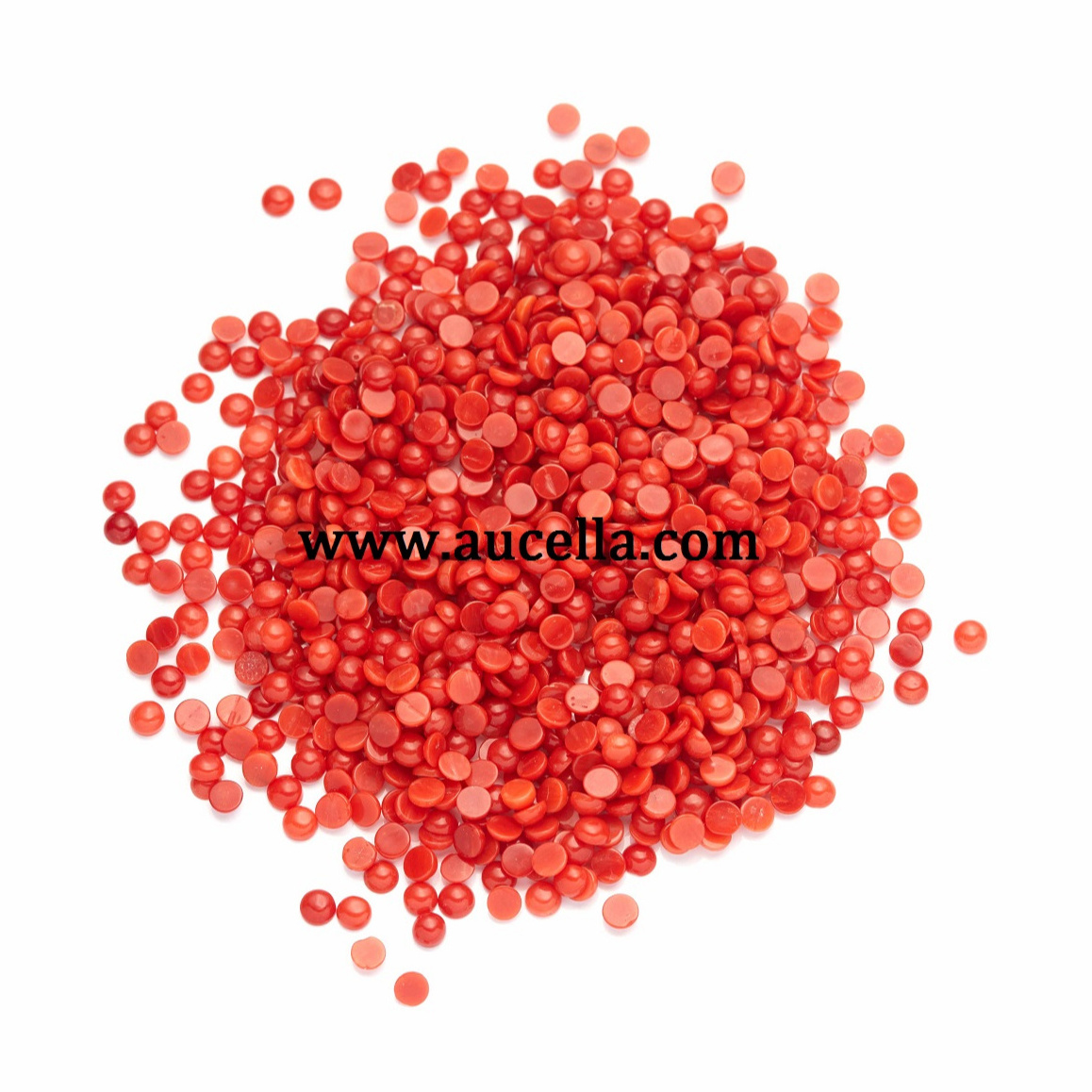 Round Shape Cabochon Natural Italian Red Coral From Mediterranean Sea Factory Price mm  3