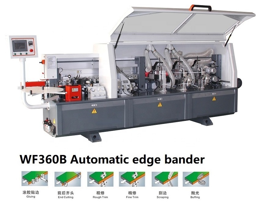 WF360A PVC Automatic Woodworking Edge Bander Banding Making Sealing Trimming Machinery for Furniture