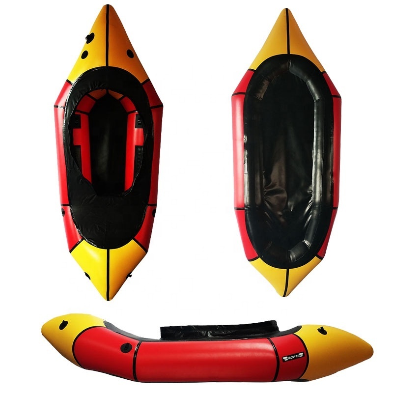 Cheap pack raft rowing boats inflatable boat 1 person ultra light inflatable kayak inflatable tpu packraft