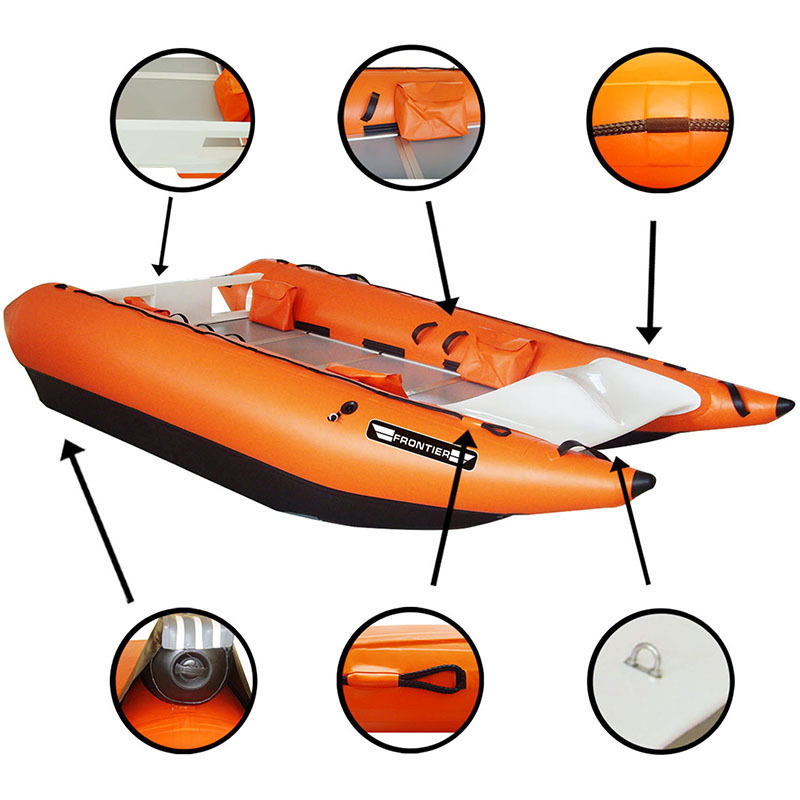 Hot Selling Good Quality Plastic Folding Boat Catamaran Family Boats Wholesale