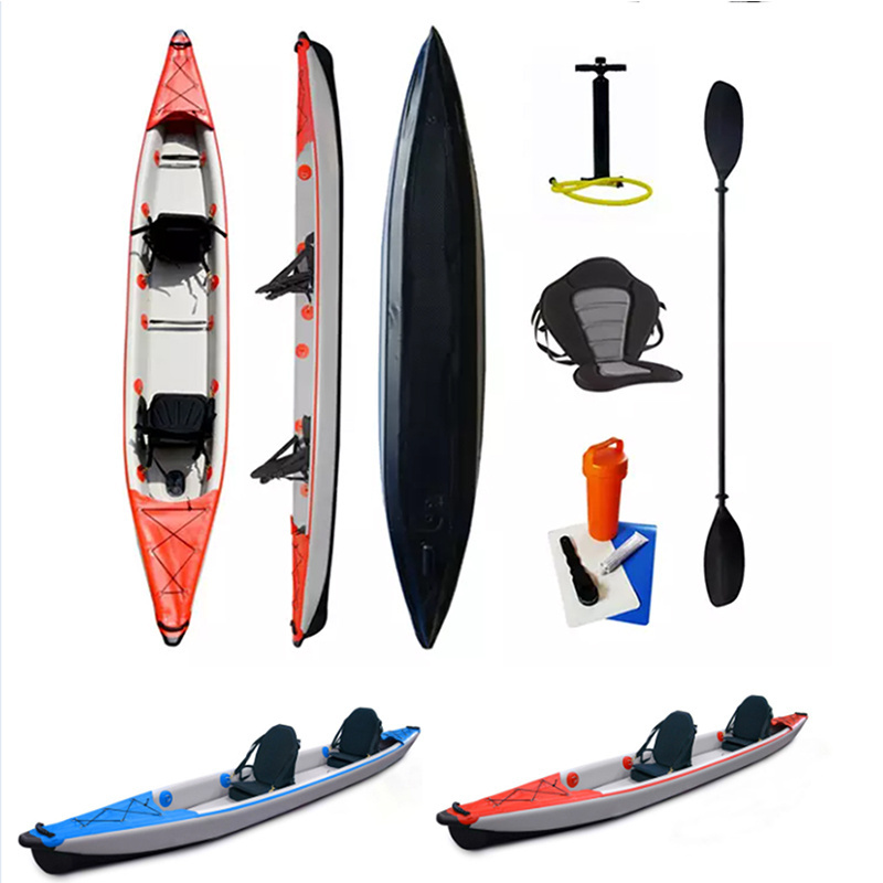 Wholesale Foldable Inflatable Drop Stitch Pedal Fishing 2 Person Kayak