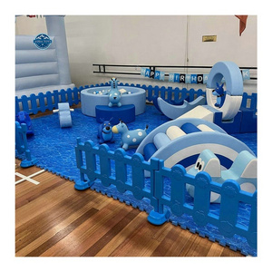 Boy Ocean Blue Mobile Commercial SoftPlay Set Kids Indoor Playground Equipment for party rental