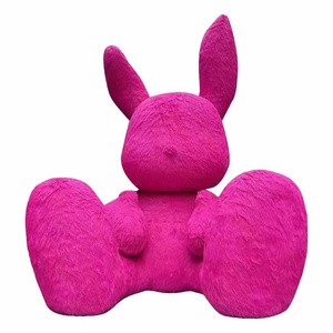 High-Quality Oxford cloth/pvc tarpaulin Cute pink bunny inflatable rabbit with blower inflatable rabbit plush toy for decoration