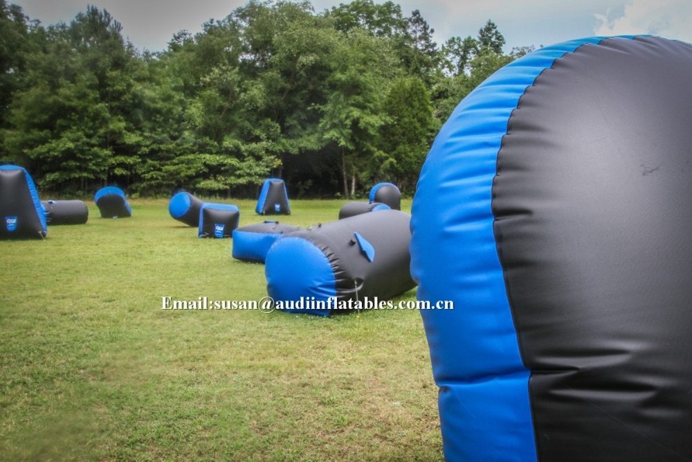 wholesale archery tag bunker Inflatable Bunkers Paintball blue and black