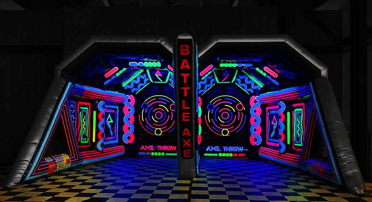 LED inflatable battle axe glow inflatable axe throwing game is fun for all ages