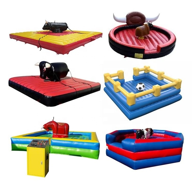 Wholesale factory price rodeo ride inflatable games mechanical bull for sale Red eyed Bull/sheep/camel rodeo game