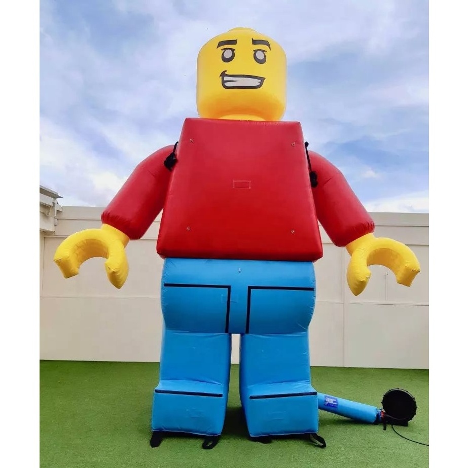 inflatable anime figure cartoon figure lego Minifig inflatable lego man boulder model customized inflatable mascot for sale