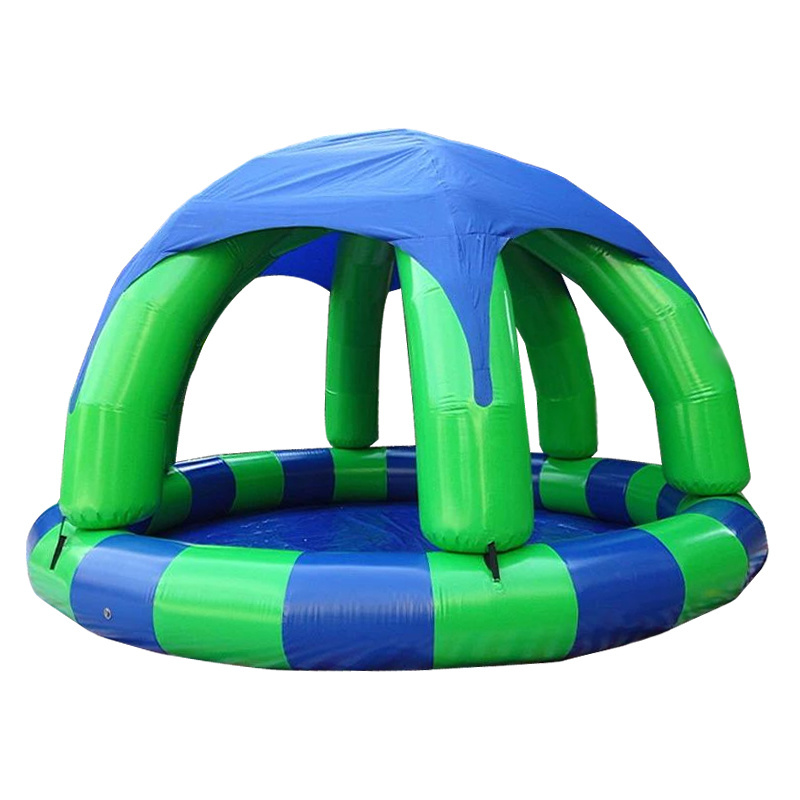 PVC pool Hot sales customized commercial use inflatable water swimming pool with paddle/bumper boats for kids and adults